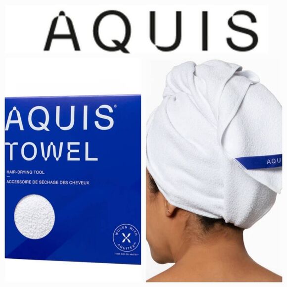 Aquis Towel Hair Drying Tool- Whitecap - Picture 1 of 9